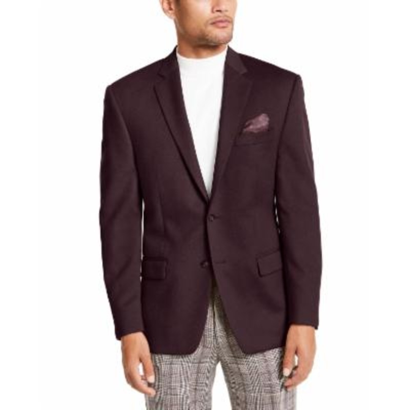 Lauren Ralph Lauren Mens Classic-Fit Sport Coat Burgundy 42R
