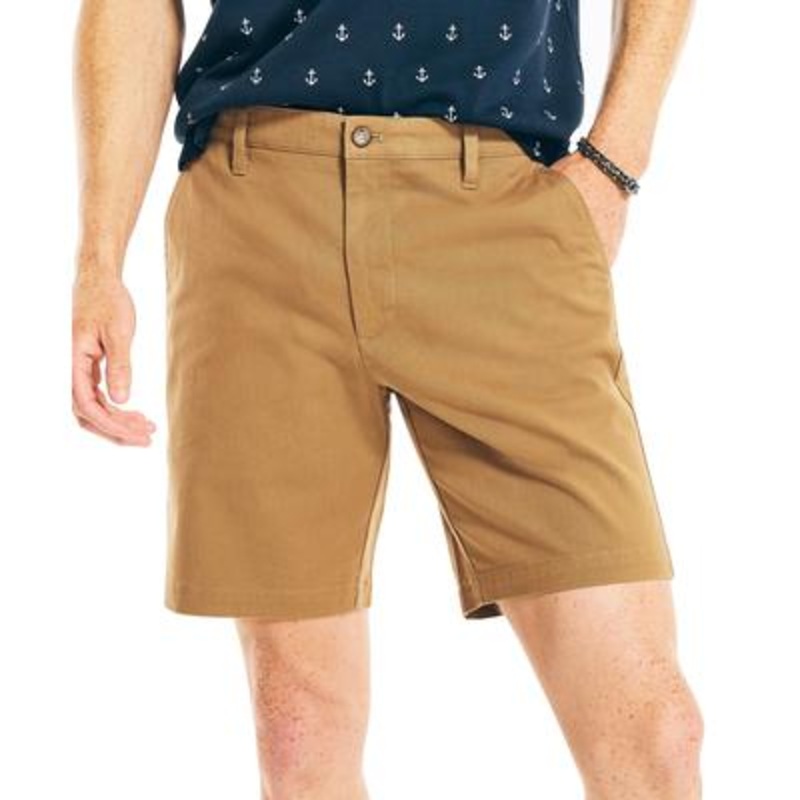Nautica Men's Brown Deck Shorts 32 Reg 8.5"