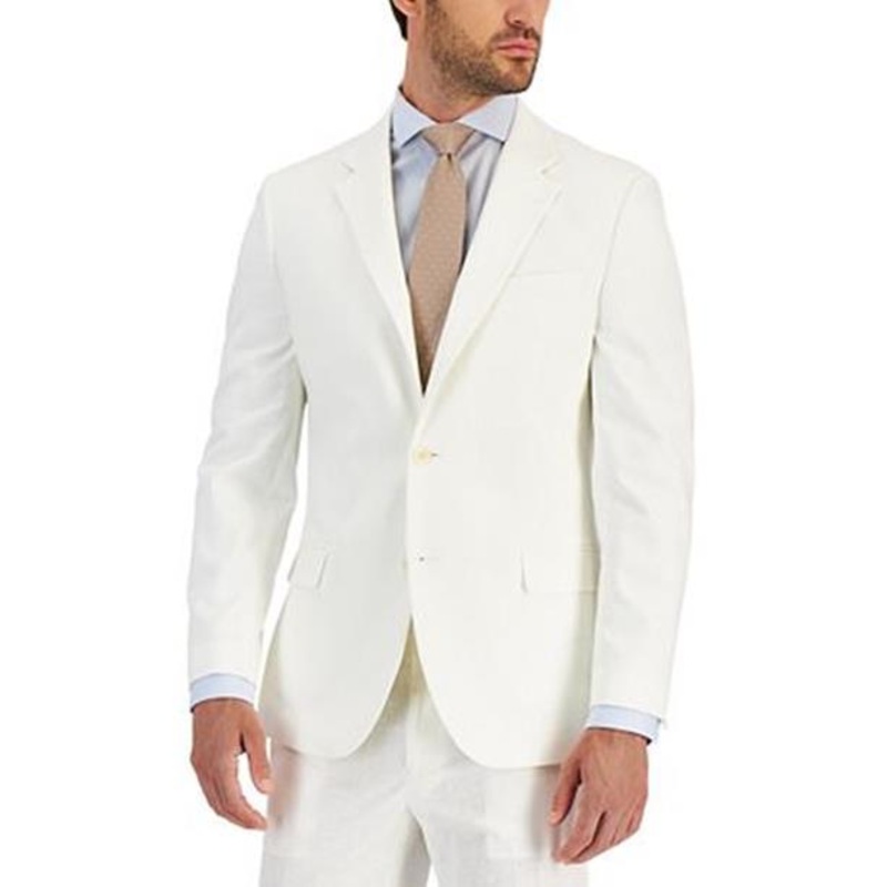 Nautica Men's Modern Fit Comfort Stretch Suit Jacket White 36R