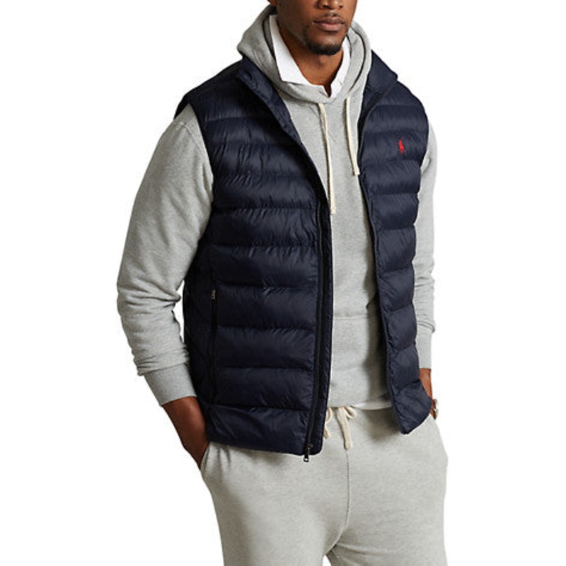 Polo Ralph Lauren Mens Big Tall Packable Vest Navy 4XLT