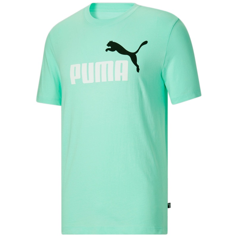 Puma Men's Essential Logo T Shirt Mint Green White  XL