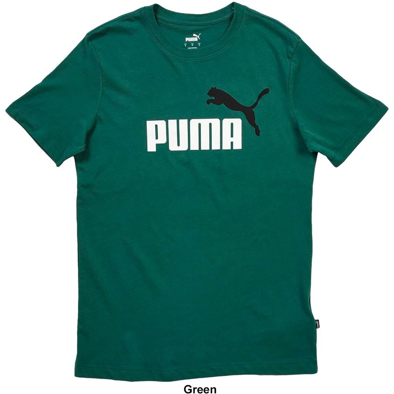 Puma Men's Green Logo Short Sleeve T Shirt Size Medium