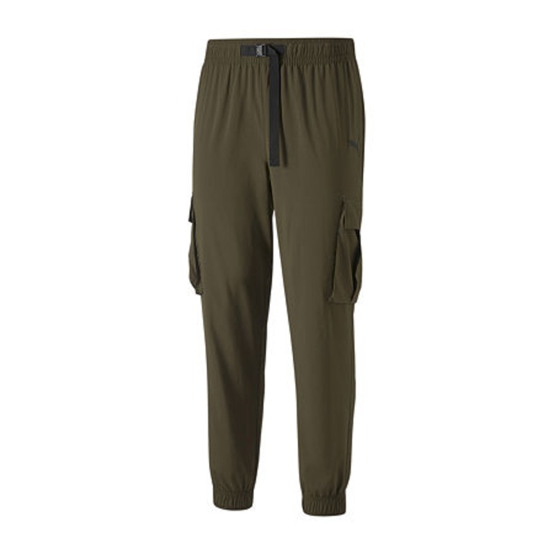 Puma Men's the Train Fav Moisture Wicking Woven Cargo Pants in Olive XXL