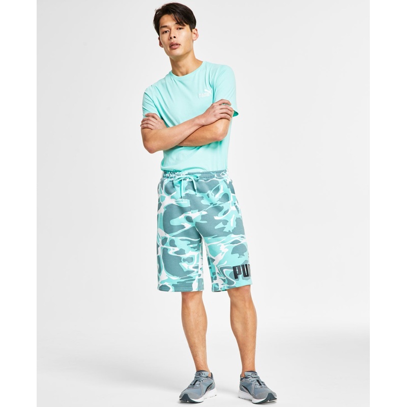 PUMA Men's Workout Shorts Splash  Abstract Green XL
