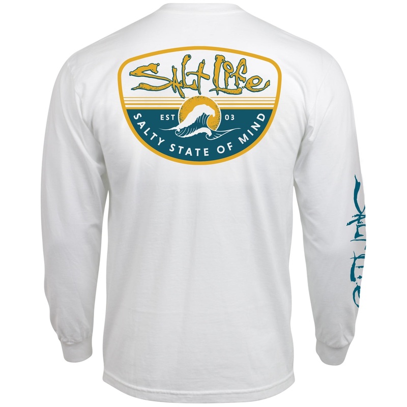 Salt Life Men's Morning Wave Graphic Long Sleeve T-Shirt White XXL