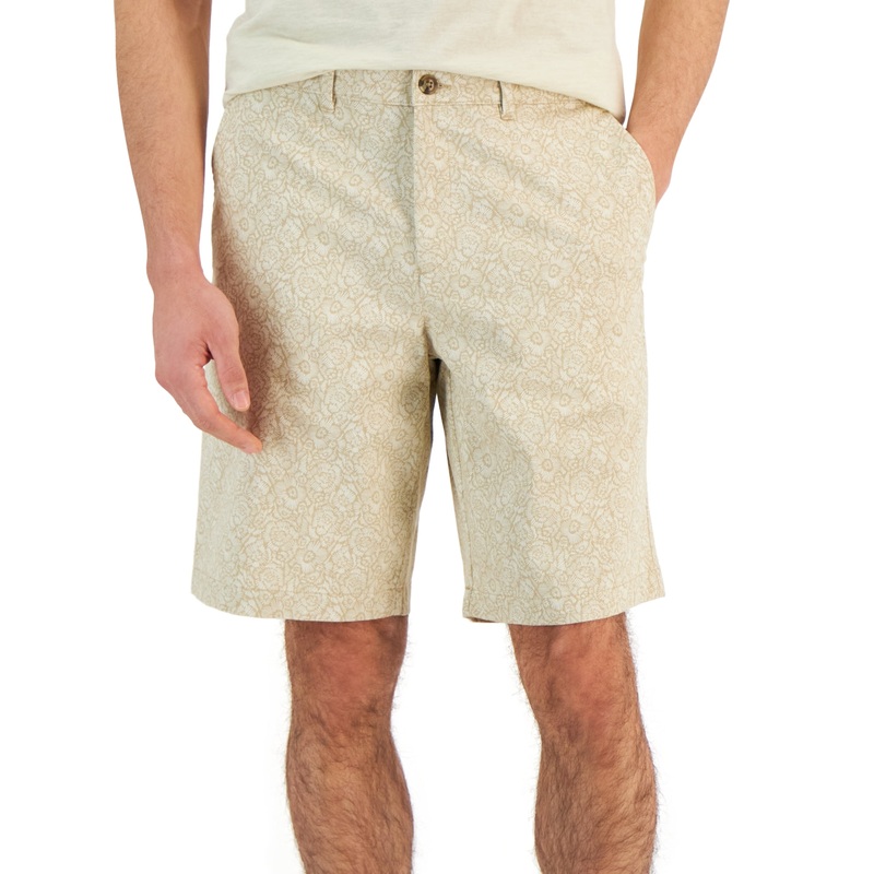 Alfani Men's Classic-Fit Linear Floral-Print 10" Shorts 30"W