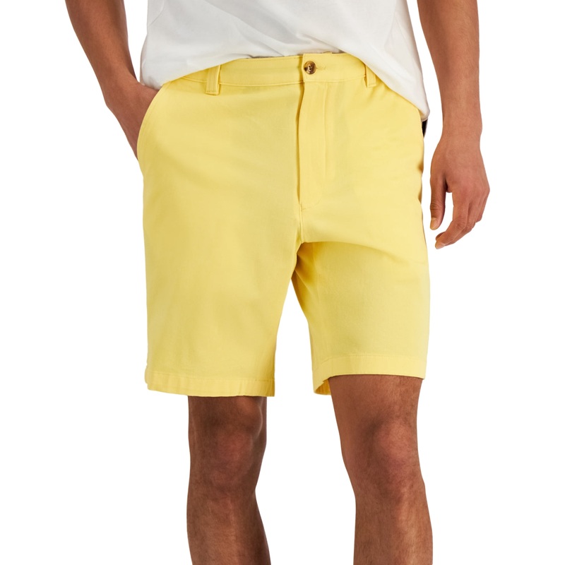Club Room Mens Regular-Fit Stretch Shorts Sunwash Yellow 30W