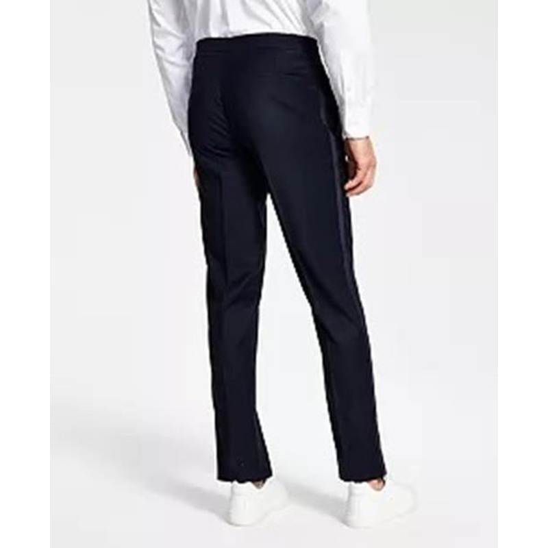 Alfani Men's Slim-Fit Diamond Grid Tuxedo Pants Navy 32 x 34