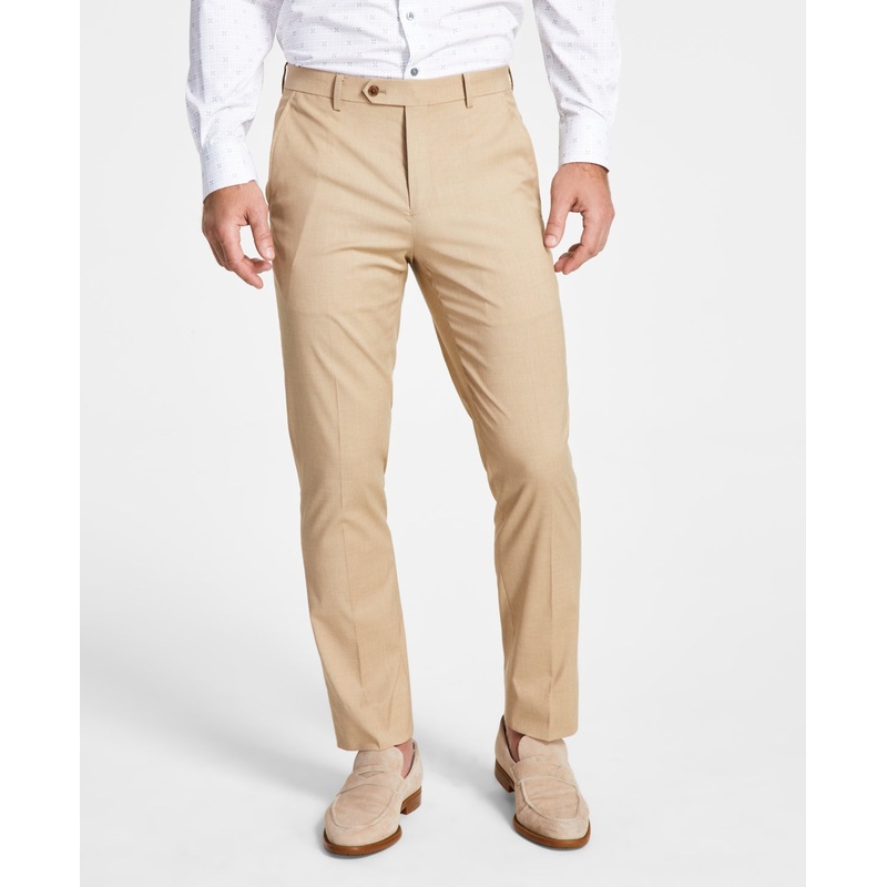 Alfani Mens Slim-Fit Stretch Solid Caramel Pants 29 x 30