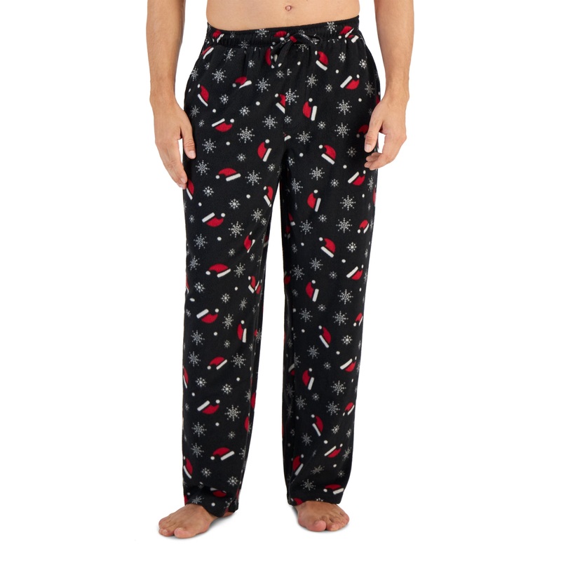 Club Room Men's Fair Isle Fleece Pajama Pants Navy Combo 2XL