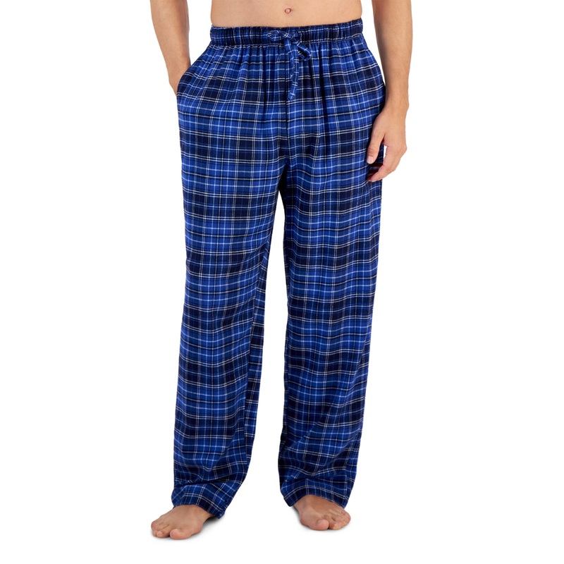 Club Room Mens Flannel Pajama Pants Blue Medium