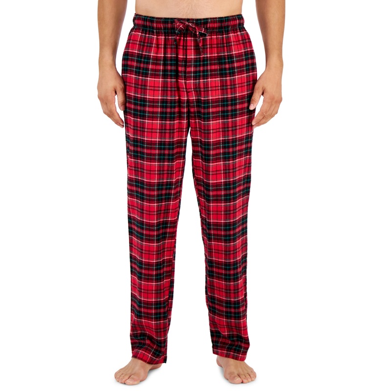 Club Room Mens Flannel Pajama Pants Red XL