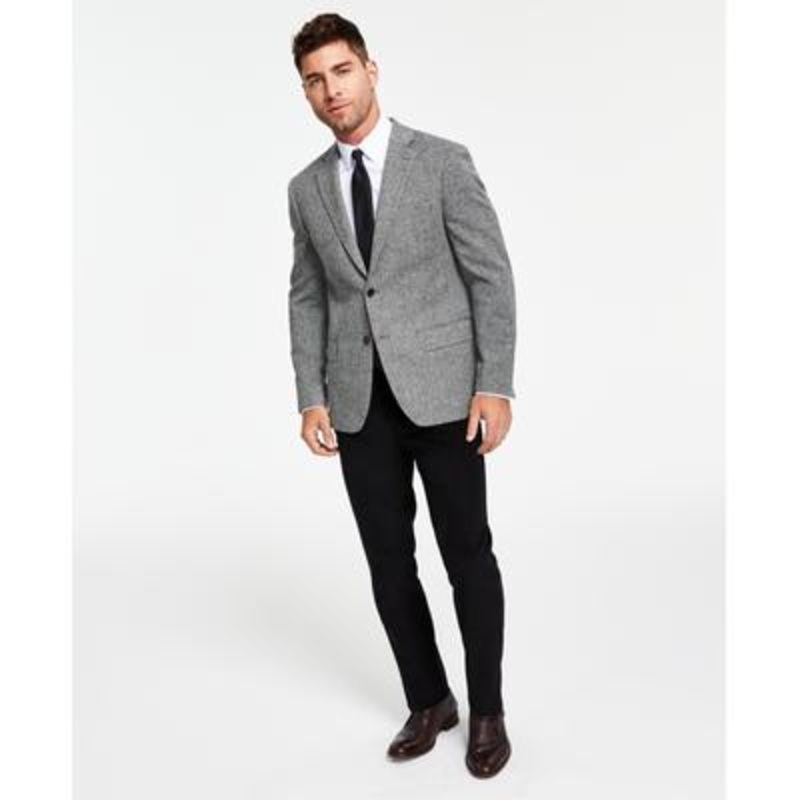 Lauren Ralph Lauren Men's Classic Ultra flex Suit Jacket Black White  42R