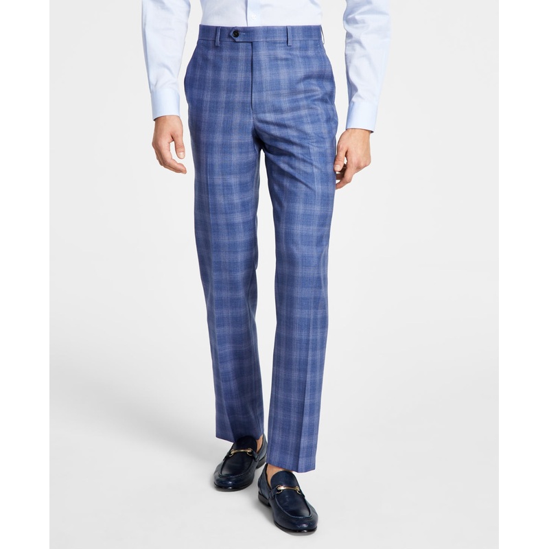 Ralph Lauren Men's Classic-Fit Blue Plaid Pants 44x32