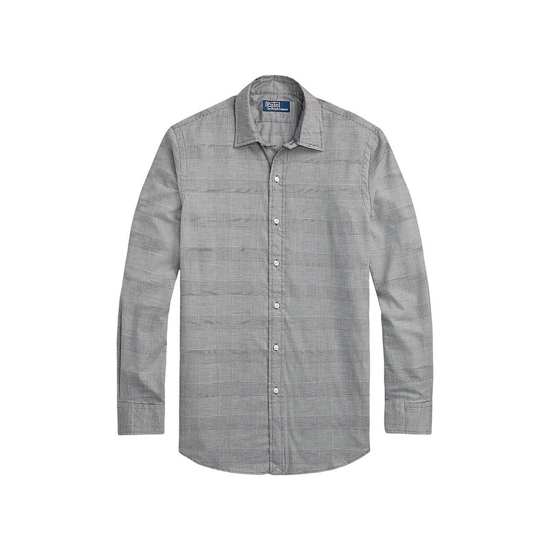 Ralph Lauren Men's Cotton Twill Grey Button Down Shirt  Polo Large