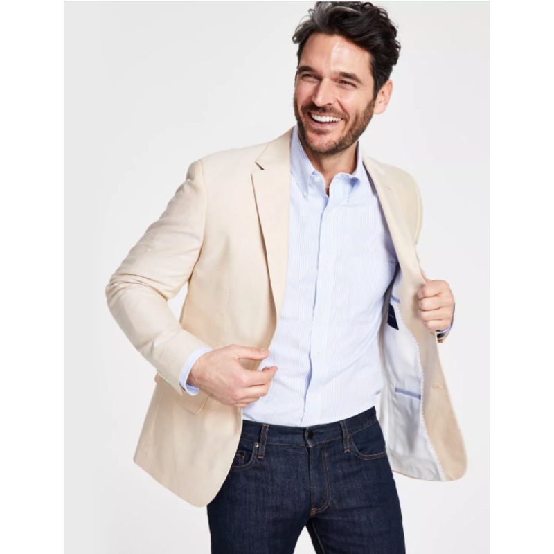Tommy Hilfiger Mens Modern-Fit Cotton Sport Tan 42L