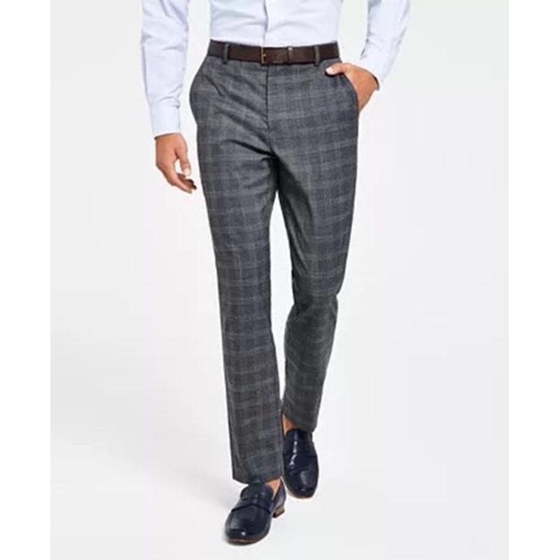 Tommy Hilfiger Modern-Fit Pants Flex Stretch Charcoal 34 x 32