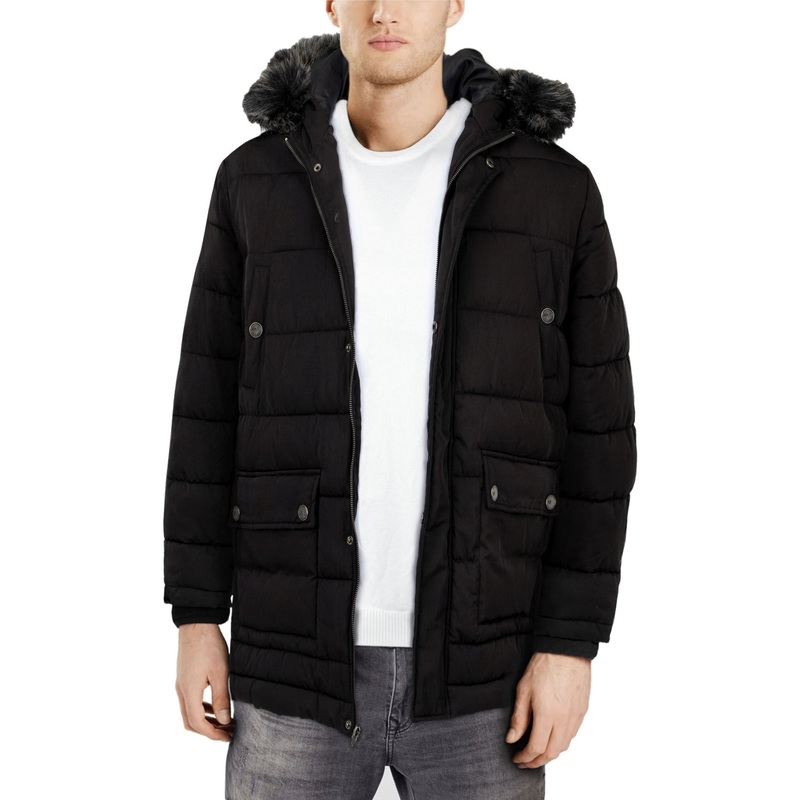 X-Ray Mens Hooded Ski Jacket Black XL
