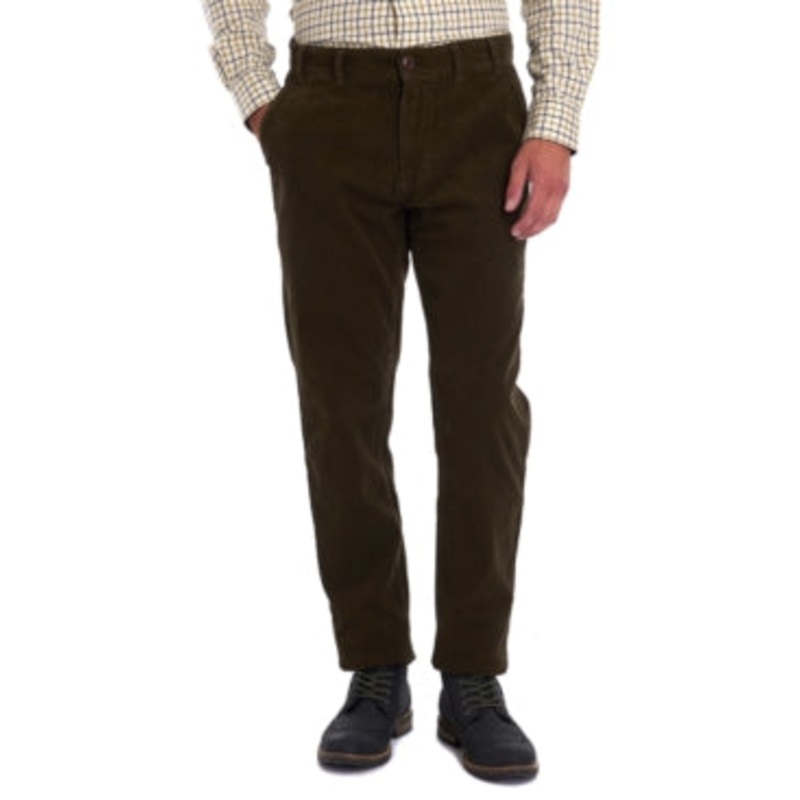 Barbour Men's Neuston Corduroy Pants Green Dark Olive 36R