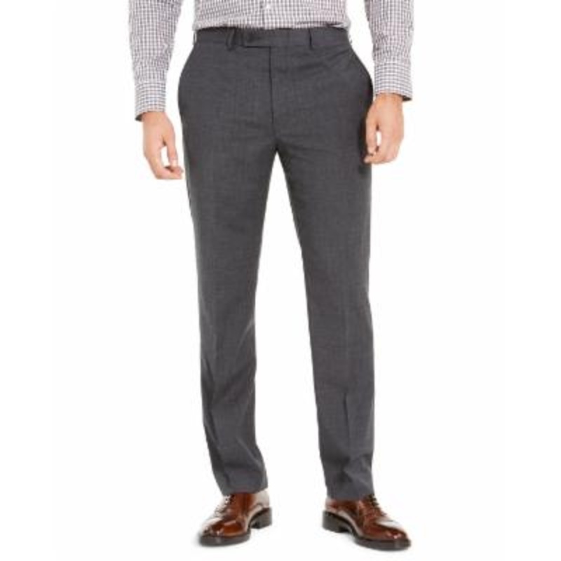 Lauren Mens Wool-Blend Charcoal Pants 40 x 32