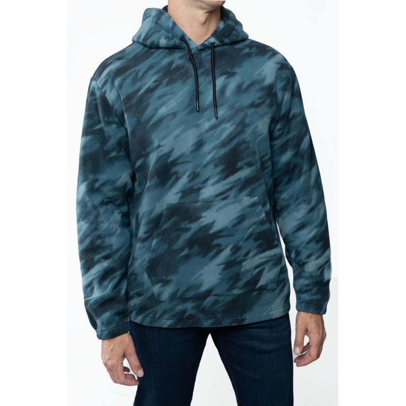 Lazer Mens Polar Fleece Sweatshirt Hoodie Green Medium