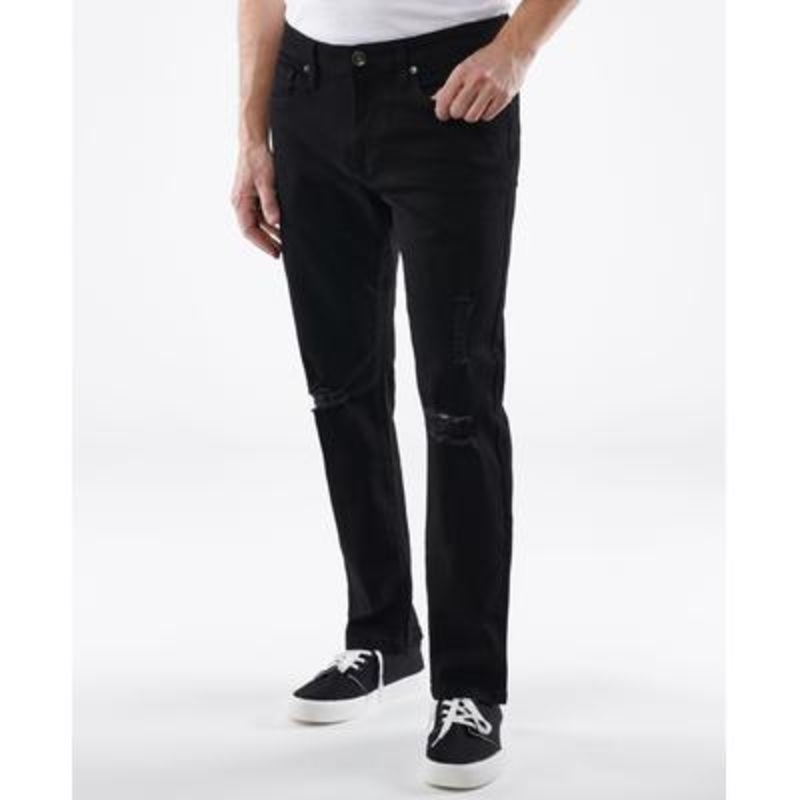 Lazer Mens Slim-Fit Stretch Jeans Black 32 x 30