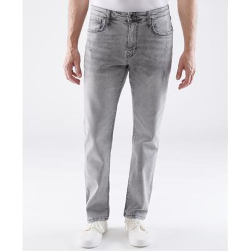 Lazer Mens Straight Fit Stretch Jeans Grey 34 x 32