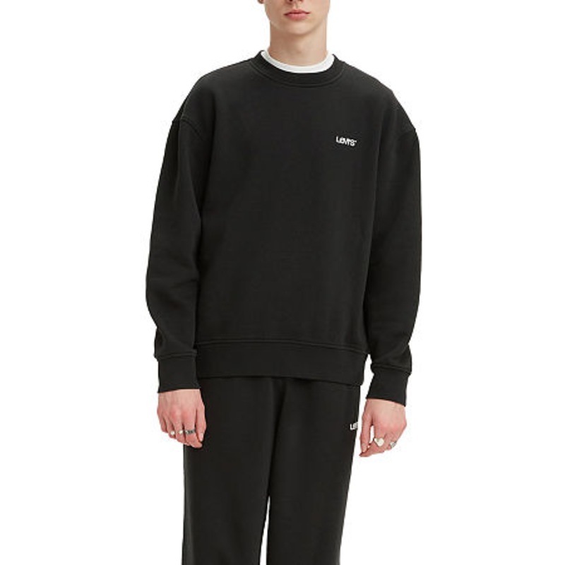 Levis Mens Seasonal Crewneck Sweatshirt Black Medium