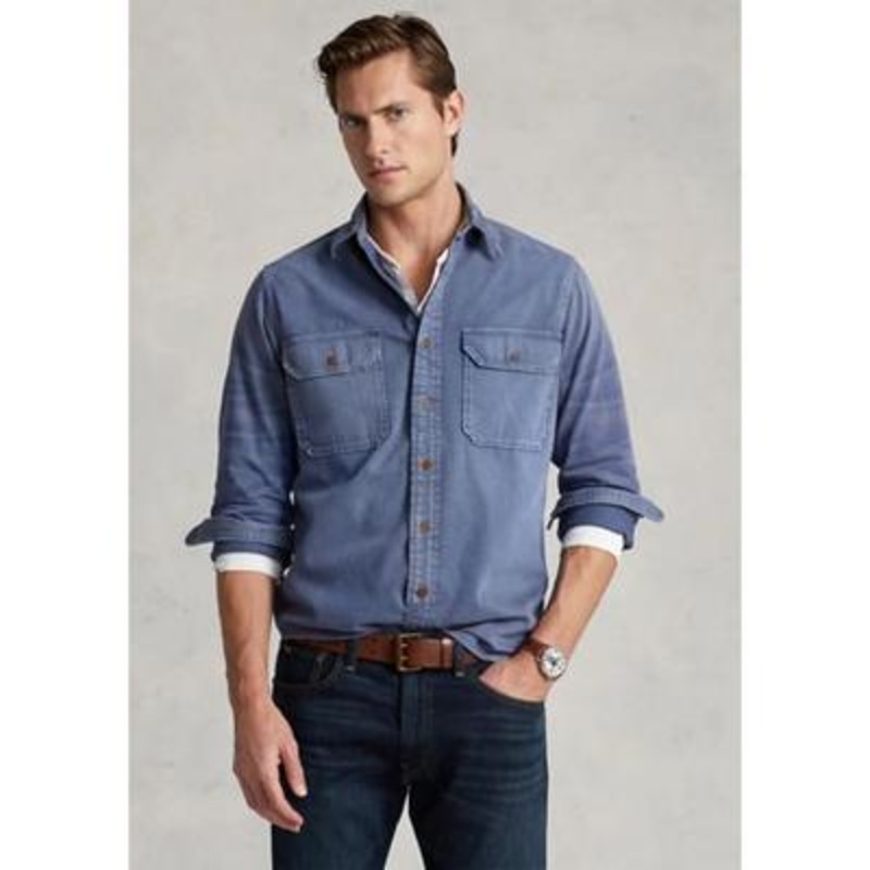 Polo Ralph Lauren Men's Classic-Fit Denim Workshirt Blue Small