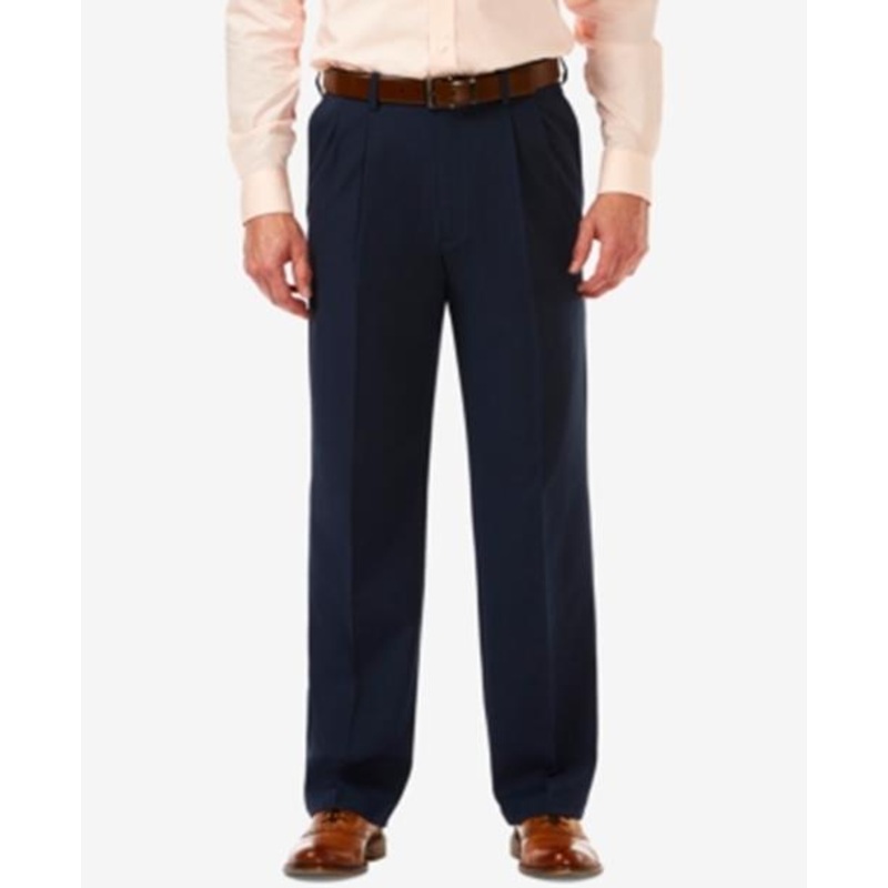 Haggar Men's Big & Tall Cool 18 Pro Solid Pants Classic Fit 54 x 30