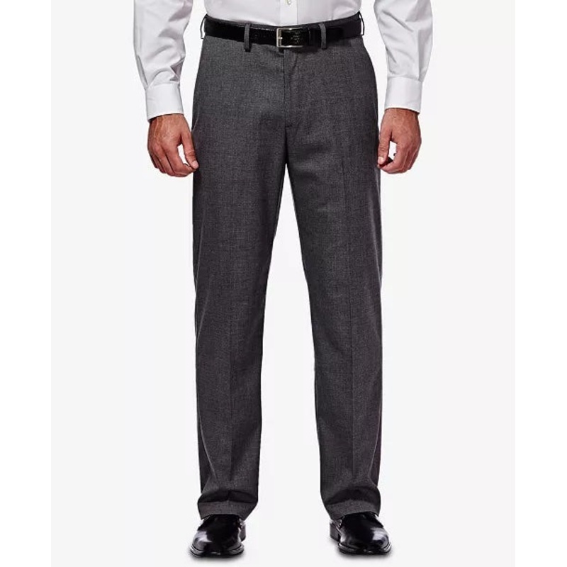 J.M. Haggar Mens Classic Fit Sharkskin Suit Pants Grey 44 x 29