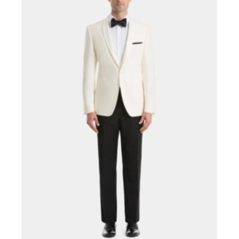 Lauren Ralph Lauren Mens Off White Ultra Flex Suit Jacket 36S