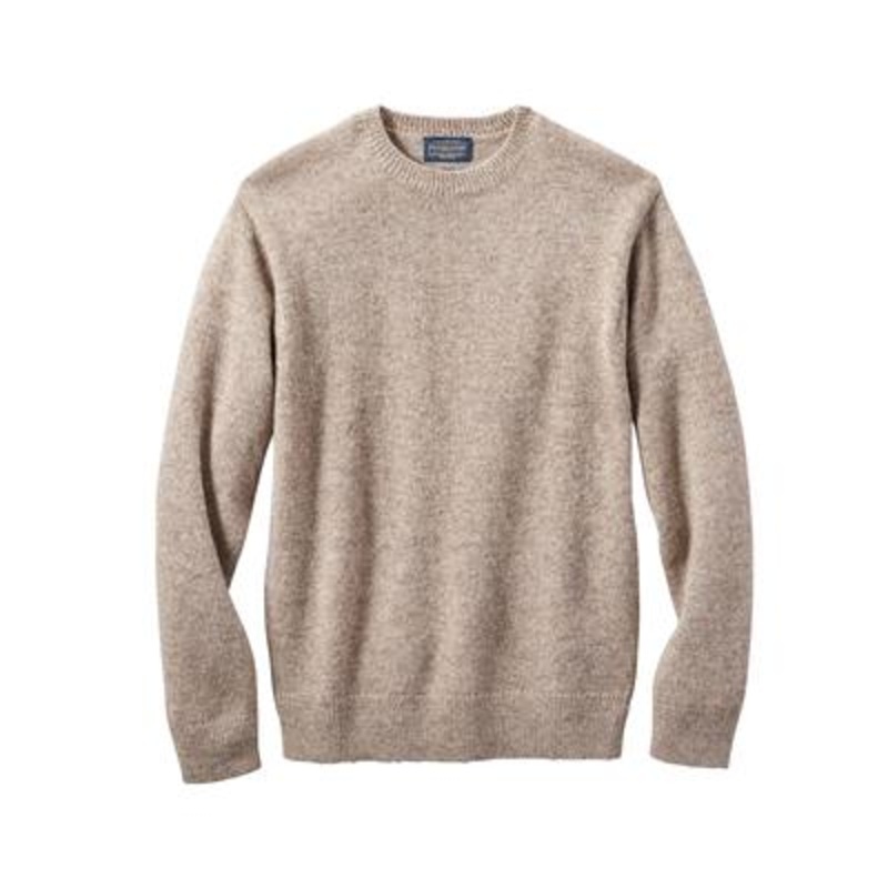 Pendleton Mens Shetland Crew Grey Coyote Sweater Large