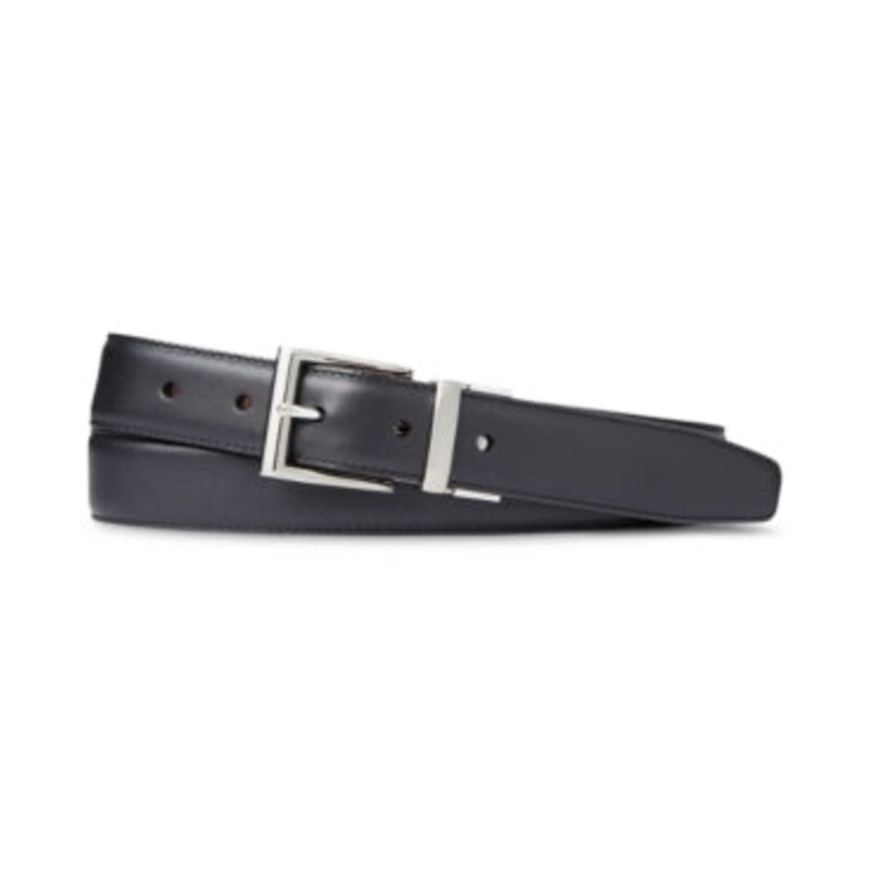 Polo Ralph Lauren Mens Reversible Leather Dress Belt Black Brown 40