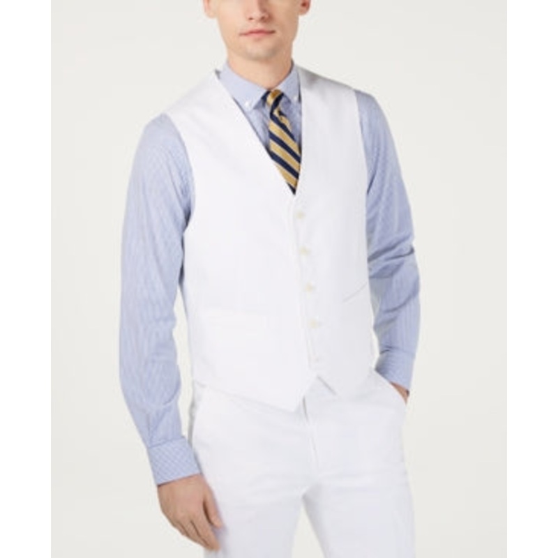 Tommy Hilfiger Mens Modern-Fit TH Flex Stretch White Small