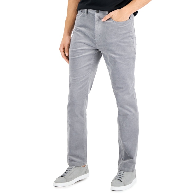 Alfani Mens Grey Corduroy Pants 40 x 32