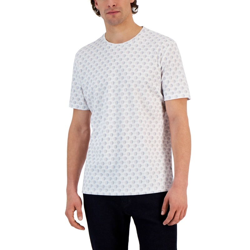 Alfani Short Sleeve Crewneck Tee Shirt Bright White 2XL