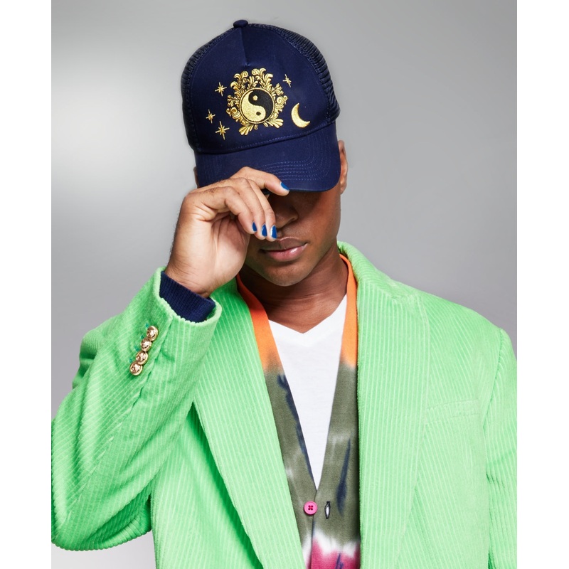 And Now This JEROME Lamaar Men's Embroidered Yin & Yang Trucker Hat Navy OS