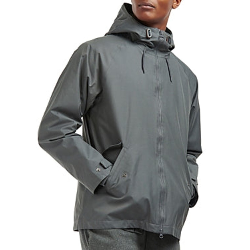 BARBOUR Mens Holby Jacket Coat Large Grey Waterproof