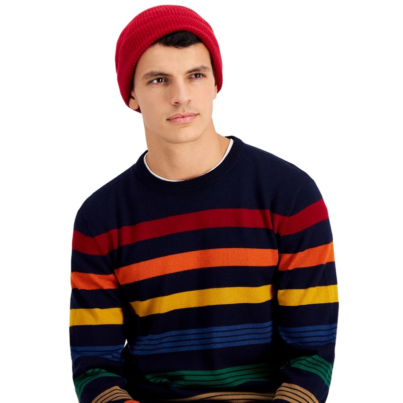 Club Room Mens Cashmere Hat  Red ONE SIZE