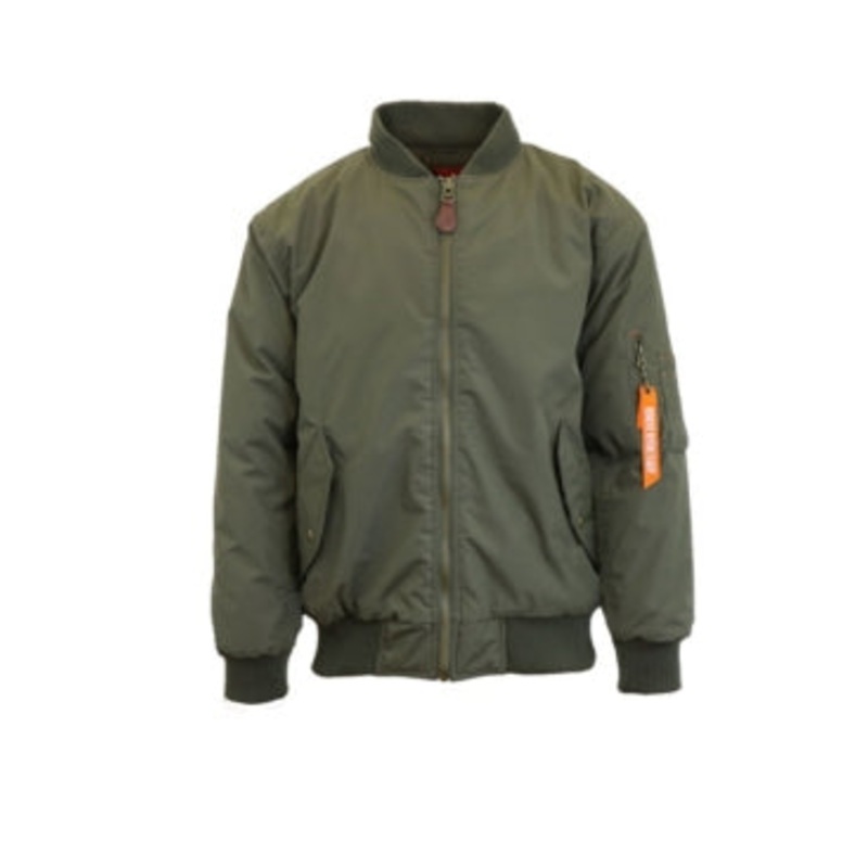 Galaxy by Harvic Spire Men's Flight Jacket Olive Small