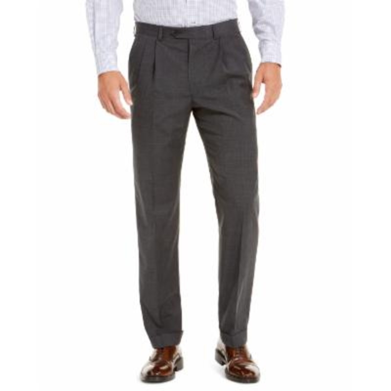 Lauren Ralph Lauren Mens Wool Blend Classic Charcoal Grey Pants 38 x 29
