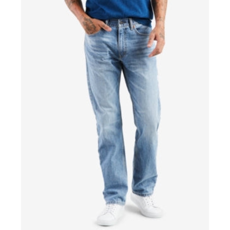 Levis Men's 505 Regular-Fit Cash Jeans Kalsomine Waterless 34 x 34