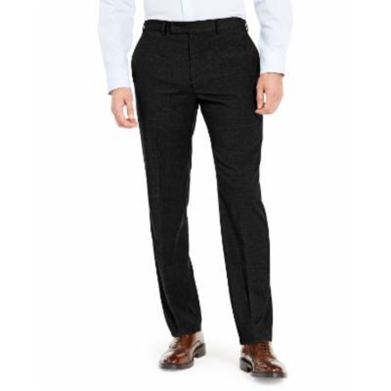 Ralph Lauren Men's Wool-Blend Classic-Fit Pants Black 42 x 32