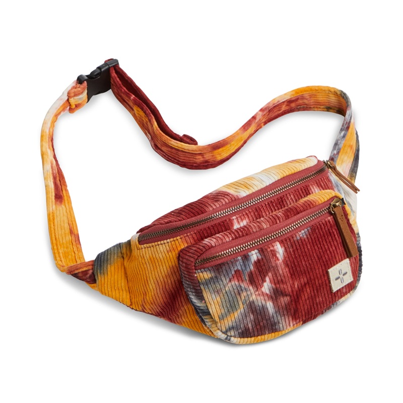 Sun Stone Mens Kieran Red Tie Dye Waist Pack Red