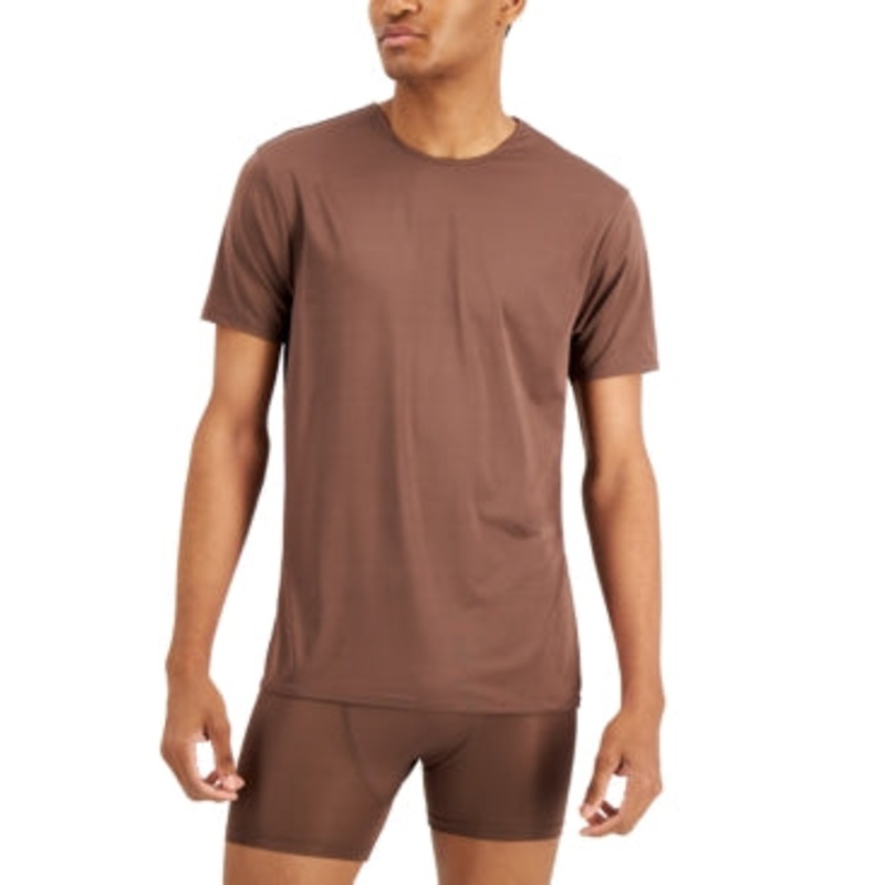 Alfani Men's Air Mesh T-Shirt Dark Brown Medium