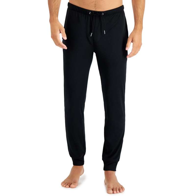 Alfani Men's Black Drawstring Tech Pants Large