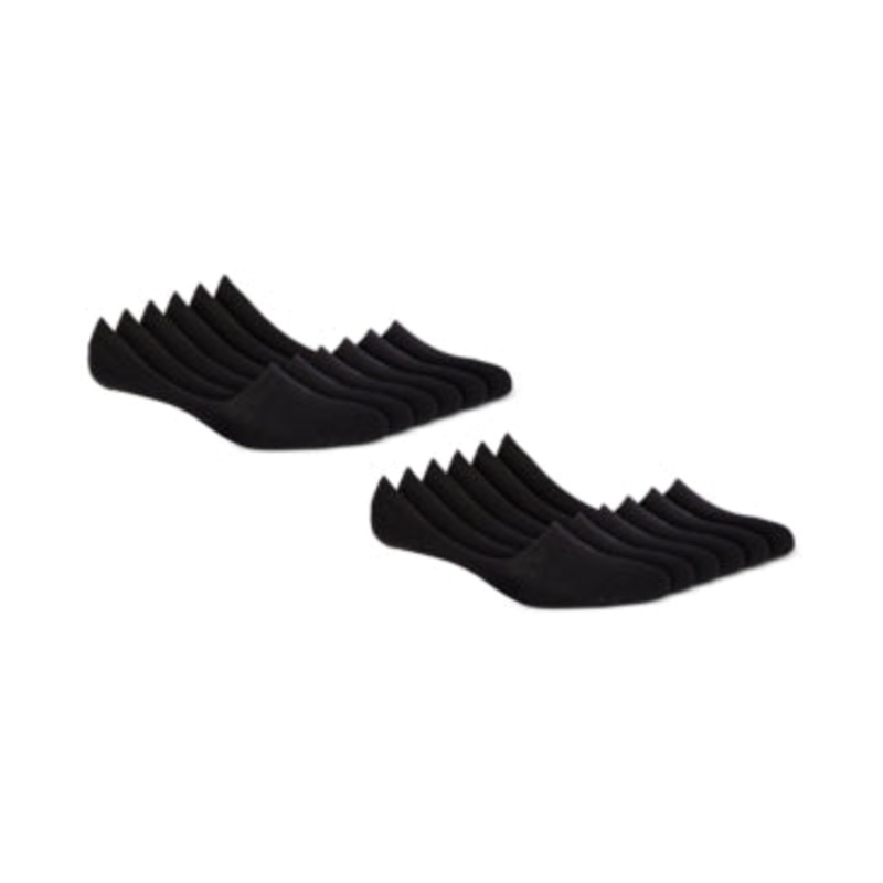 Club Room Mens No Show Socks 12 Pack Black ONE SIZE