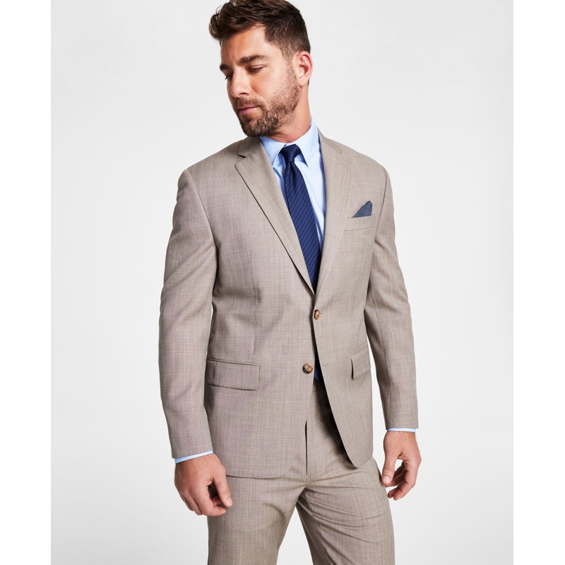 Lauren Ralph Lauren Mens Classic-Fit Tan Blazer 38S
