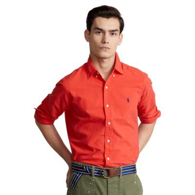 Polo Ralph Lauren Men's Classic Fit Oxford Shirt Tomato Small